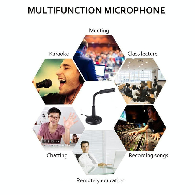 Drive-Free Computer Microphone - 3.5Mm Plug Black 3.5M-1915196768287592454