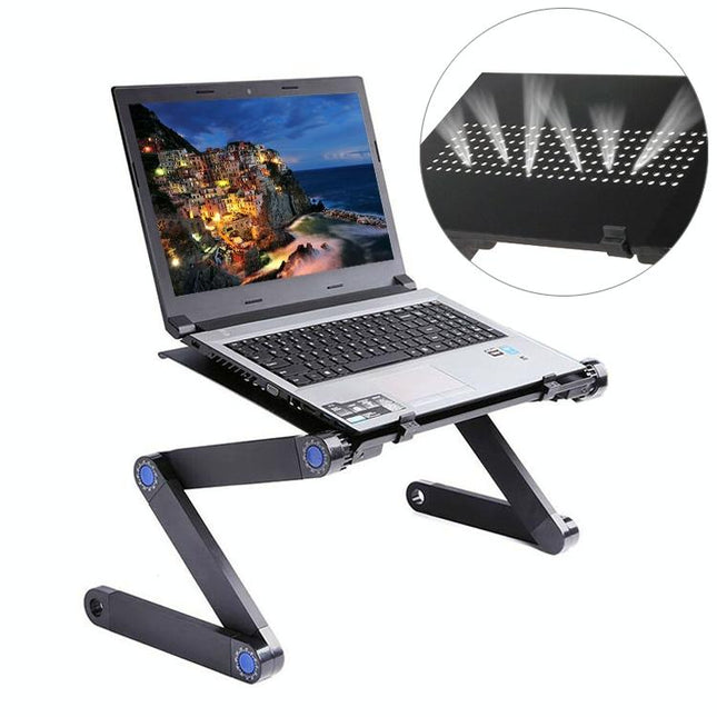 Adjustable Foldable Laptop Stand - Portable Aluminium Alloy - 360 Degree Rotation-1915196679531925504