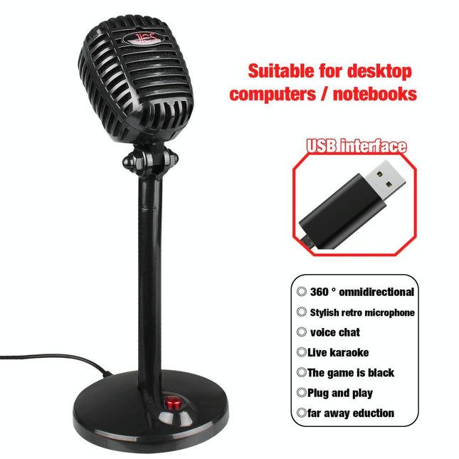 2.2M Usb Voice Chat Microphone - 360 Degree Rotatable For Video Conferencing-1915197678296371203
