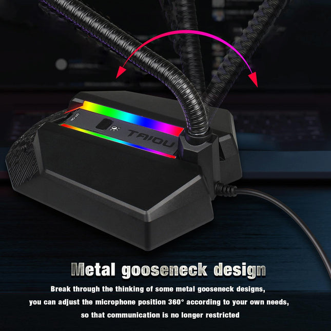 Flexible Usb Microphone With Rgb Lighting For Voice Chat And Video Conferencing-1915197799817941001