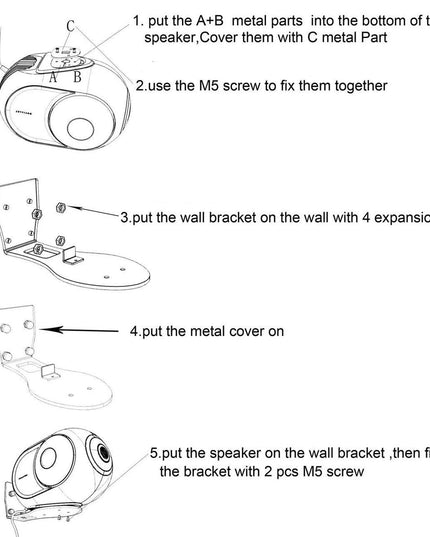 Wall Mount Bracket For Devialet Phantom Wireless Speaker-1915197685489602566