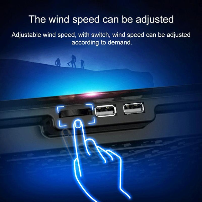 Silent Six-Fan Cooling Rack For Notebook Computers-1915198418846879749