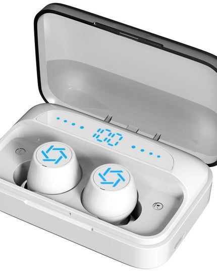 Wireless Bluetooth Earphones With Charging Box - White-1915196631632973825