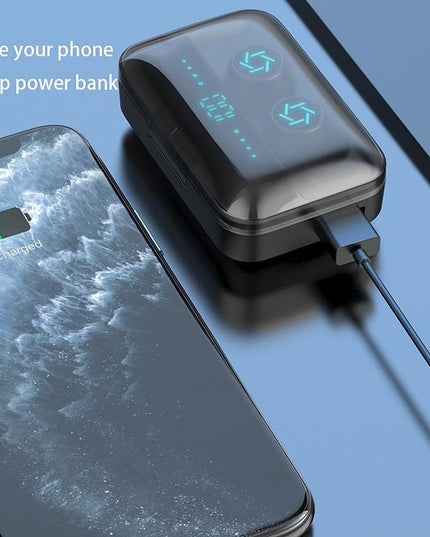 Wireless Bluetooth Earphones With Charging Box - White-1915196631632973833