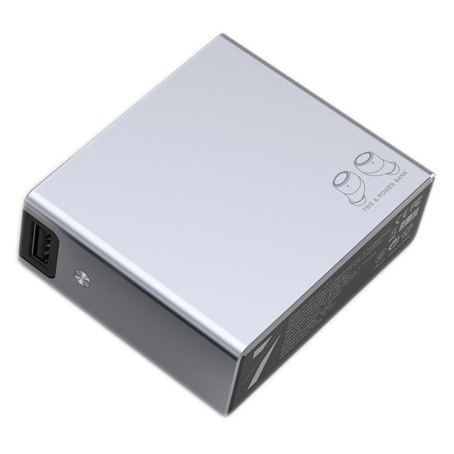 Wireless Tws Earphones With Charging Box - V7 Bluetooth 5.0 - Silver-1915196601257824257