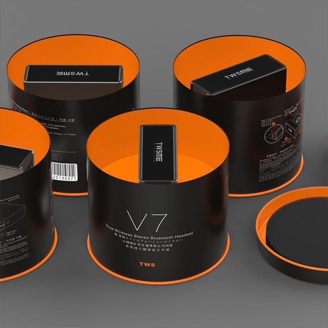 Wireless Tws Earphones With Charging Box - V7 Bluetooth 5.0 - Silver-1915196601257824263