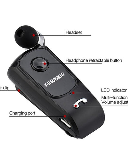 Retractable Bluetooth Headset With Caller Vibration Reminder-1915198128810758146