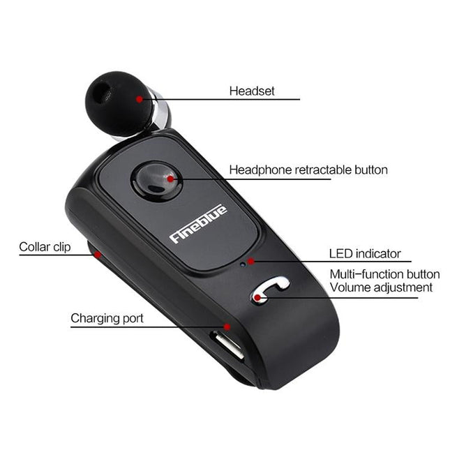 Retractable Bluetooth Headset With Caller Vibration Reminder-1915198128810758146