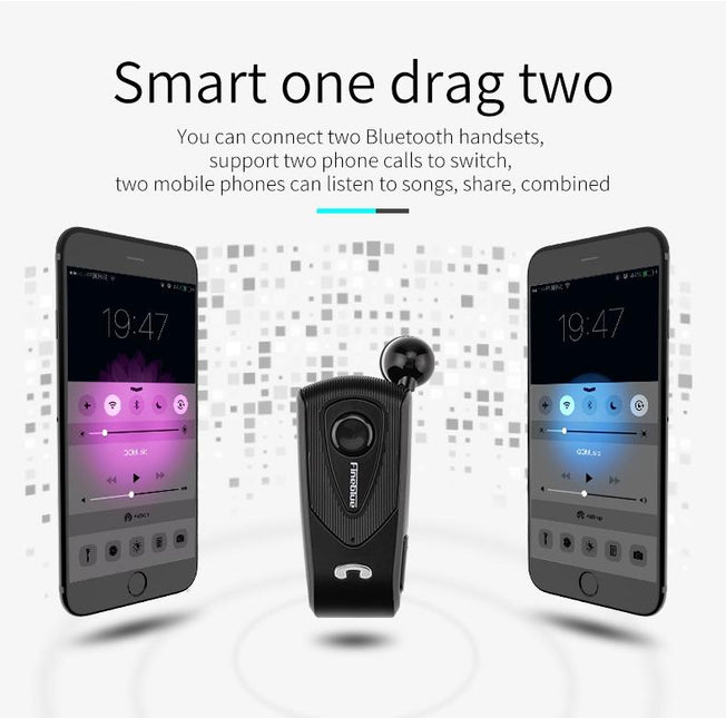 Retractable Bluetooth Headset With Caller Reminder And Anti-Theft Vibration-1915197962787622916