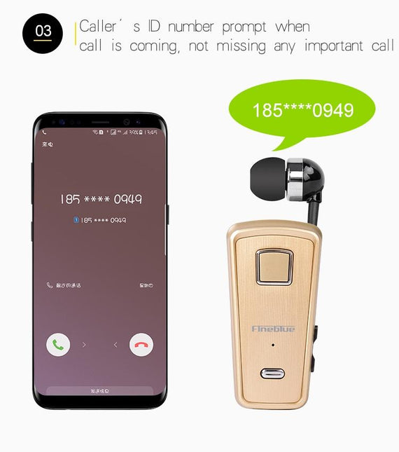 Retractable Bluetooth Headset With Caller Reminder And Anti-Theft Feature-1915198279986057219