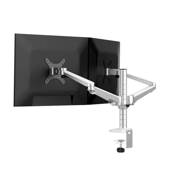 Double Arm Aluminum Desktop Monitor Mount Stand - Compact-1915197682872356864
