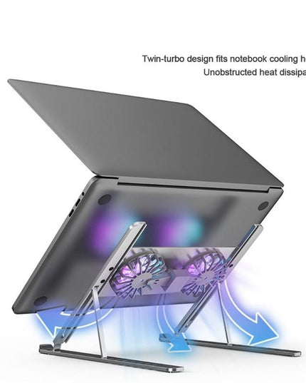 Adjustable Laptop Stand - Cooling Fans Included-1915197860694069253
