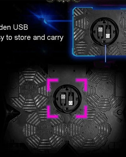 Portable Gaming Laptop Stand With 4 Cooling Fans-1915198067842355203