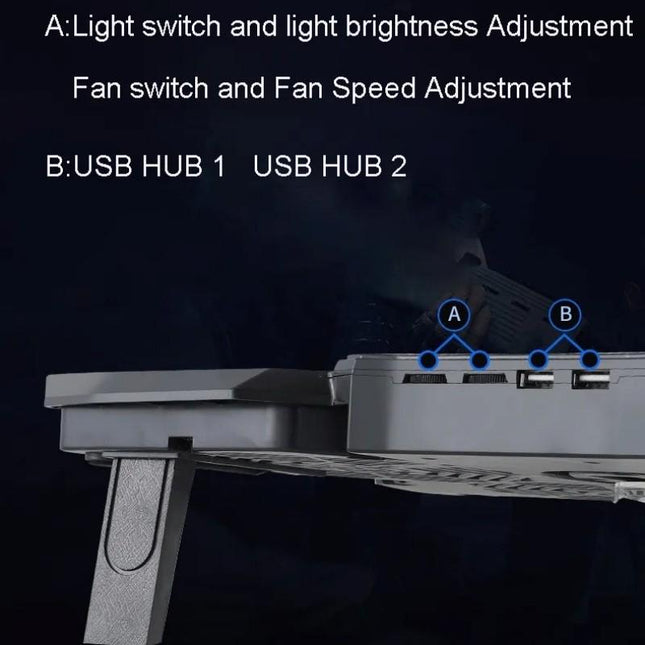 Portable Gaming Laptop Stand With 4 Cooling Fans-1915198067842355204
