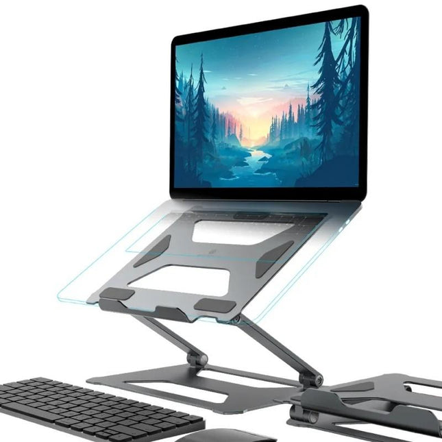 Aluminum Laptop Holder For 14-17.3 Inch Screens - Ergonomic Design-1915196896247418881