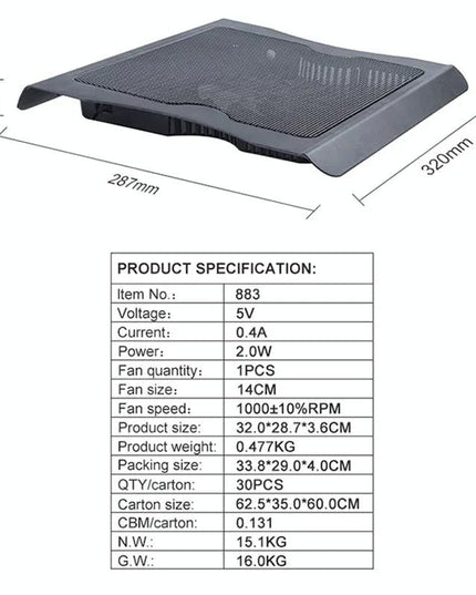 Gaming Laptop Stand With Led Fan-1915197507768553478