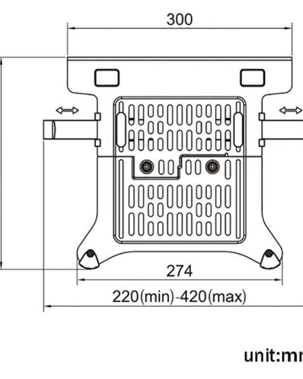 Universal Laptop Mount For Vesa 100X100Mm - Fits 10-17 Inch Notebooks-1915197411186315267
