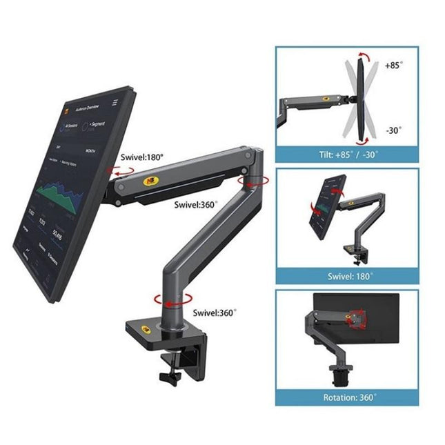 Adjustable Aluminum Monitor Holder - Rotatable 22-40 Inches-1915198054659657731