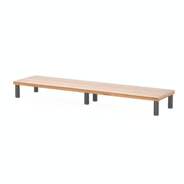 Aluminum Alloy Desktop Monitor Stand With Wooden Plate Riser-1915198420461686790