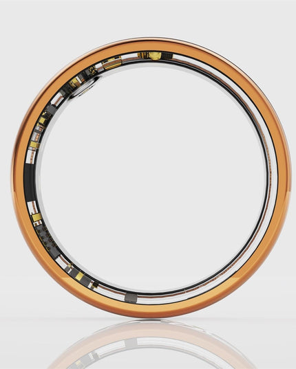 Smart Ring With Heart Rate Blood Oxygen Sleep Monitoring - Multiple Sports Modes - Rose Gold - Size 13-1915197138258759683