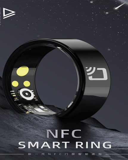 Smart Ring With Heart Rate Blood Oxygen Sleep Monitoring And Multiple Sports Modes - Black Size 9-1915196856862904321