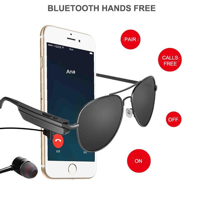 Wireless Bluetooth Sunglasses With Music Earphones And Mic-1915197528018653191