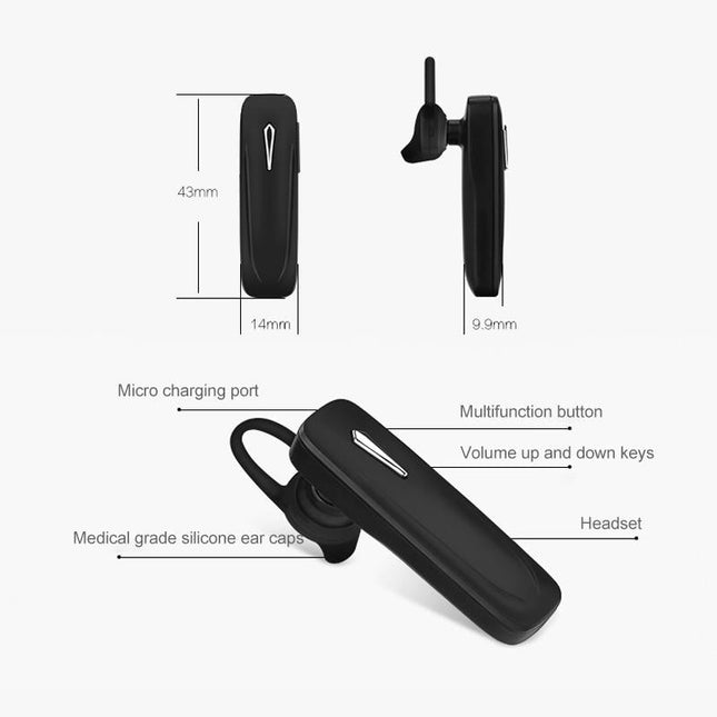 Wireless Bluetooth Earphone For Samsung - Hands Free V4.1 Black-1915196870204985345