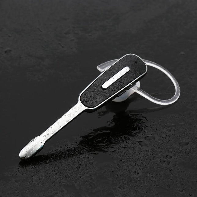 Handsfree Bluetooth Earphone With Mic For Iphone - Black / Silver-1915197144562798596