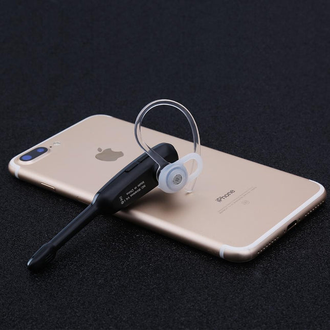 Handsfree Bluetooth Earphone With Mic For Iphone - Black / Silver-1915197144562798597