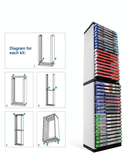 36-Cd Double-Layer Rack For Ps5 Console Games-1915197538160480257
