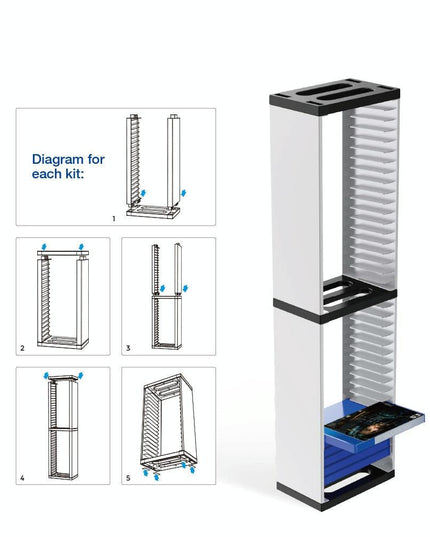 36-Cd Double-Layer Rack For Ps5 Console Games-1915197538160480258