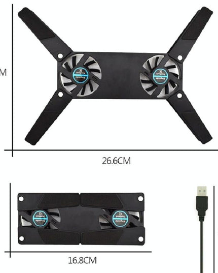 2-Pack Foldable Laptop Cooling Pad - Compact & Portable-1915197385282293766