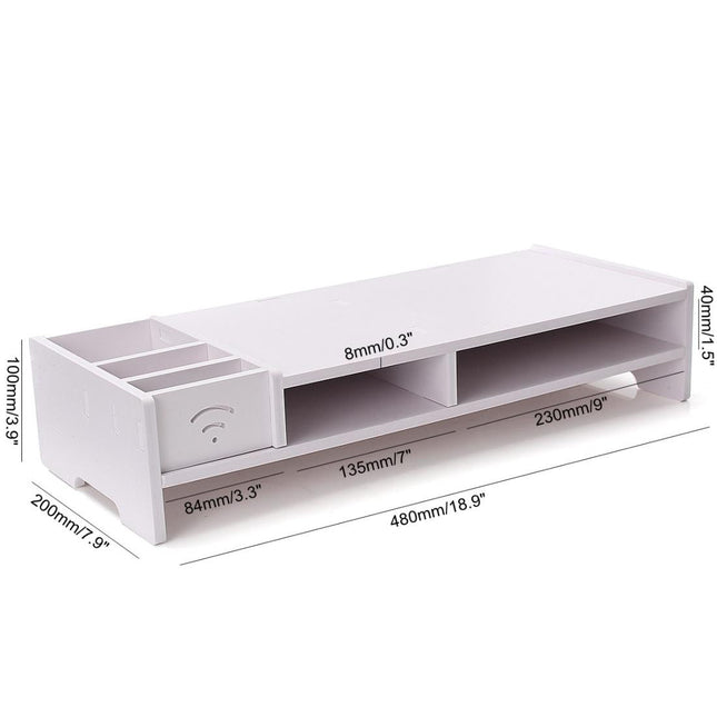 Versatile Desktop Monitor Stand - Sturdy Wood Riser For Laptop Notebook Tv-1915197919238164483