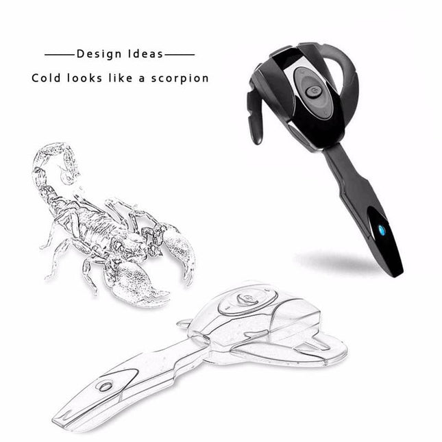 Scorpion Bluetooth Earphone - Unilateral Hanging Black Hole 5.0-1915197935843414020