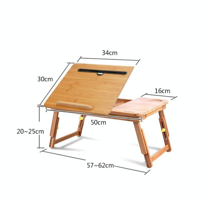 Foldable Laptop Desk For Bed - Lazy Computer Table With Card Slot-1915198266421678081
