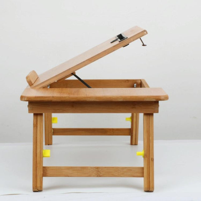 Foldable Laptop Desk For Bed - Lazy Computer Table With Card Slot-1915198266421678083