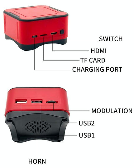 Mini Cube Arcade Console With 64G Tf Card & Controllers - Hd Tv Support-1915197617181167619
