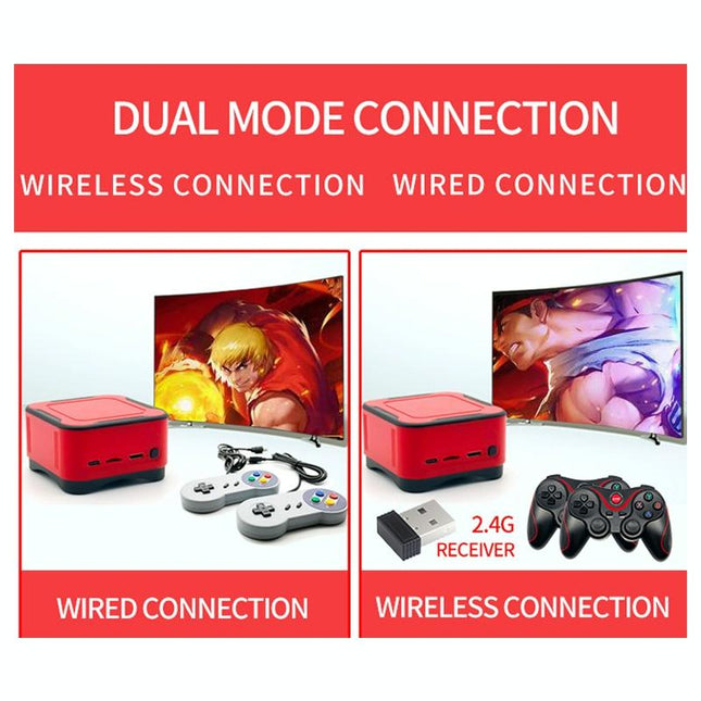 Mini Cube Arcade Console With 64G Tf Card & Controllers - Hd Tv Support-1915197617181167624