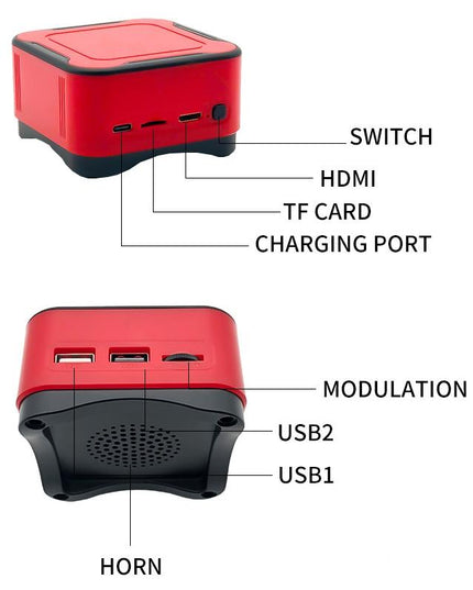 Mini Cube Arcade Console With 2.4G Controllers - 64G Tf Card Support-1915197261776818179