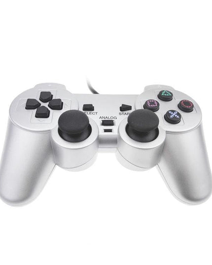 Silver Fuel Injection Gamepad For Ps2 With Dual Motor Vibration-1915198219827154945