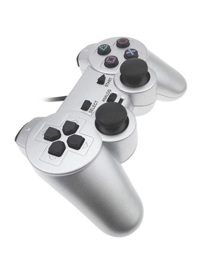 Silver Fuel Injection Gamepad For Ps2 With Dual Motor Vibration-1915198219827154946