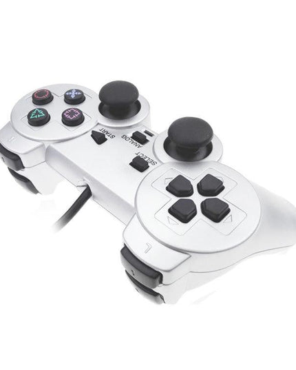 Silver Fuel Injection Gamepad For Ps2 With Dual Motor Vibration-1915198219827154947