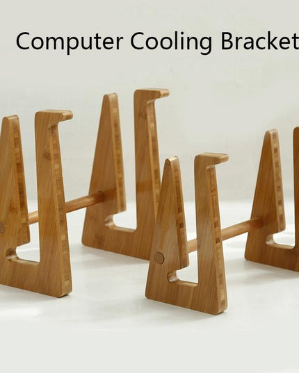 Bamboo Wood Desktop Storage Rack For Computers And Tablets-1915197981548744706