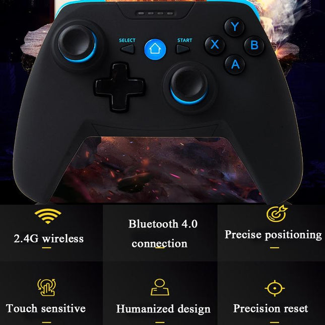 Wireless Game Controller For Android / Ios / Pc / Ps3 With Bluetooth 4.0 & Bracket - Blue-1915197653088604162