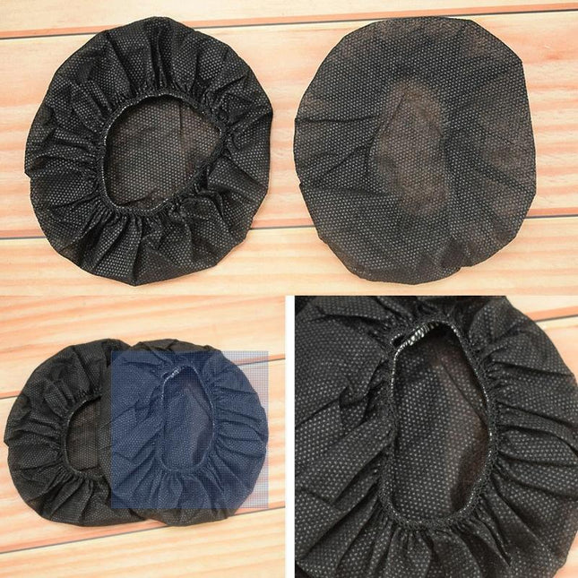 50 Pairs Disposable Earphone Covers - Non-Woven Black-1915196880518778883
