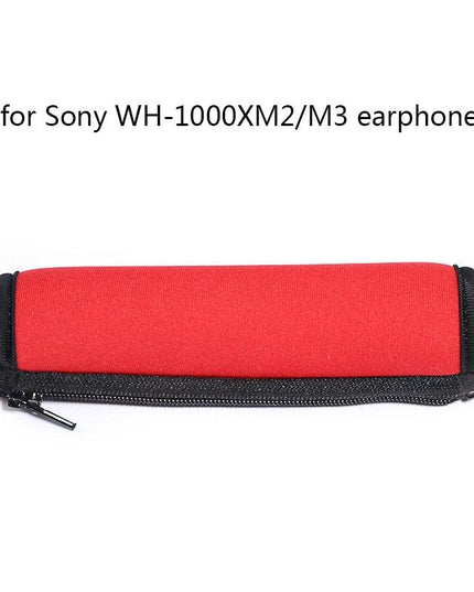 2 Pieces Headset Sponge Covers For Sony Wh-1000Xm2 / Xm3 / Xm4 - Black Protein With Card Buckle-1915198255315161091