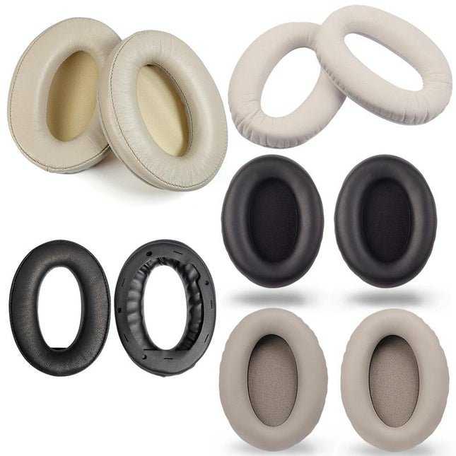 2-Pack Headset Sponge Covers For Sony Wh-1000Xm2 / Xm3 / Xm4 - Black Protein With Card Buckle-1915197425505669121