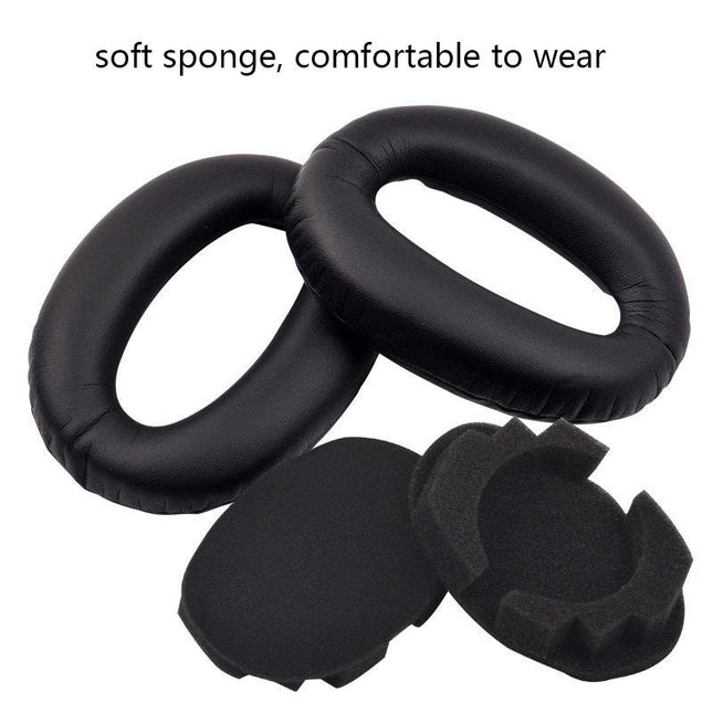 2-Pack Headset Sponge Covers For Sony Wh-1000Xm2 / Xm3 / Xm4 - Black Protein With Card Buckle-1915197425505669124