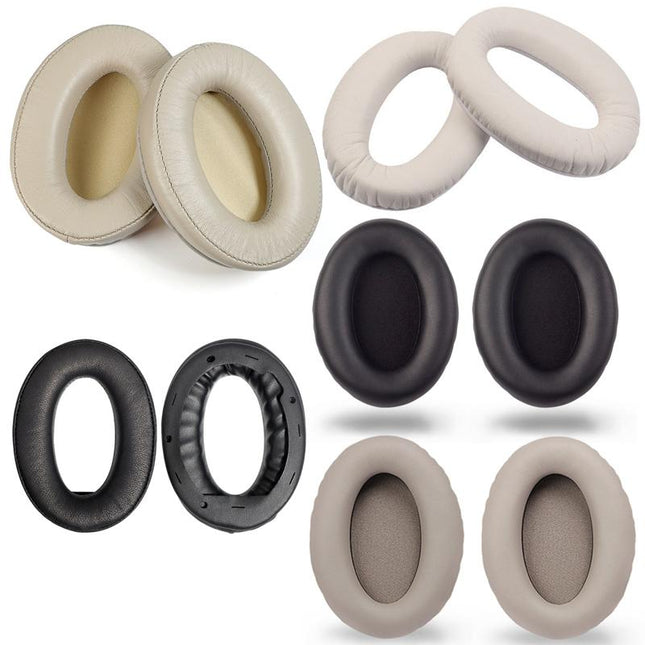 2-Pack Headset Sponge Covers For Sony Wh-1000Xm2 / Xm3 / Xm4 - Champagne Gold Protein With Card Buckle-1915197156579479553