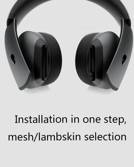 Black Lambskin Headset Covers - 2 Pack For Alienware Aw310H / Aw510H-1915197985940180996